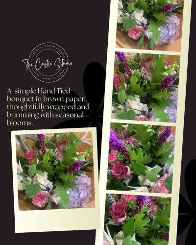 Florist Choice Gift-Wrap - This traditional wrap of flowers will be professionally made with the finest blooms on the day.